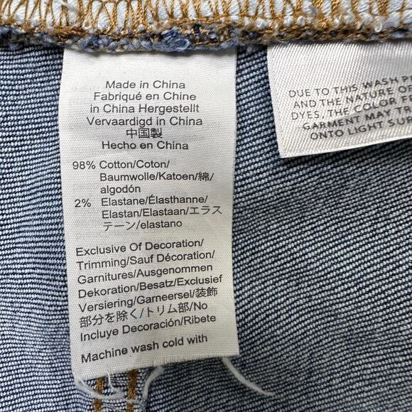 Madewell High Rise Denim Shorts Women's 35 Blue Plus Raw Hem Medium Wash #F7019 - Picture 7 of 9